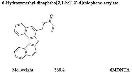 6-Hydroxymethyl-dinaphtho[2,1-b:1’,2’-d]thiophene-acrylate (6MDNTA)