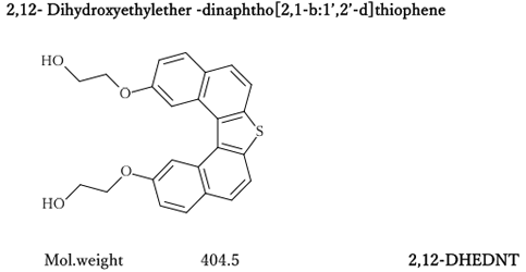 2,12- Dihydroxyethylether -dinaphtho[2,1-b:1’,2’-d]thiophene (2,12-DHEDNT)