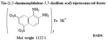 Tris-(1,2-Diaminonaphthalene-5,7-disulfonic acid)-tripotassium salt ferrate (DADS)